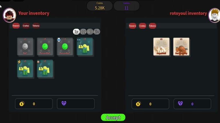 Ball Tower Defense Trading Value List