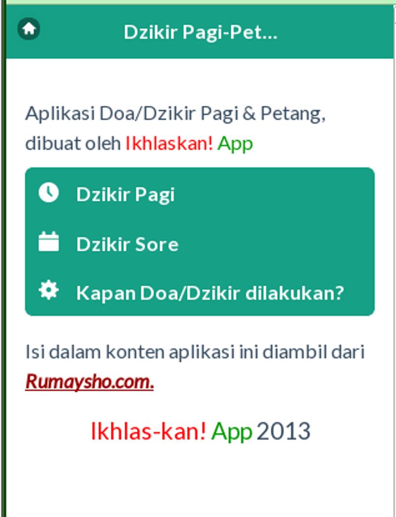 Dzikir Pagi Petang