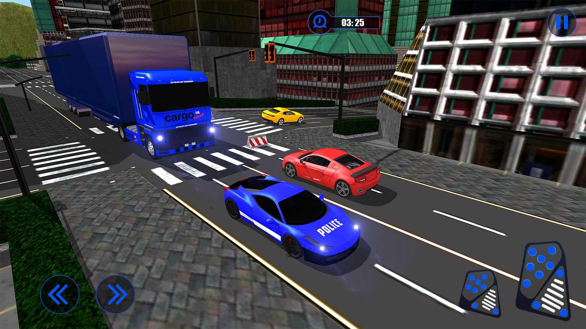 US Police Car Transporter - Plane Simulator