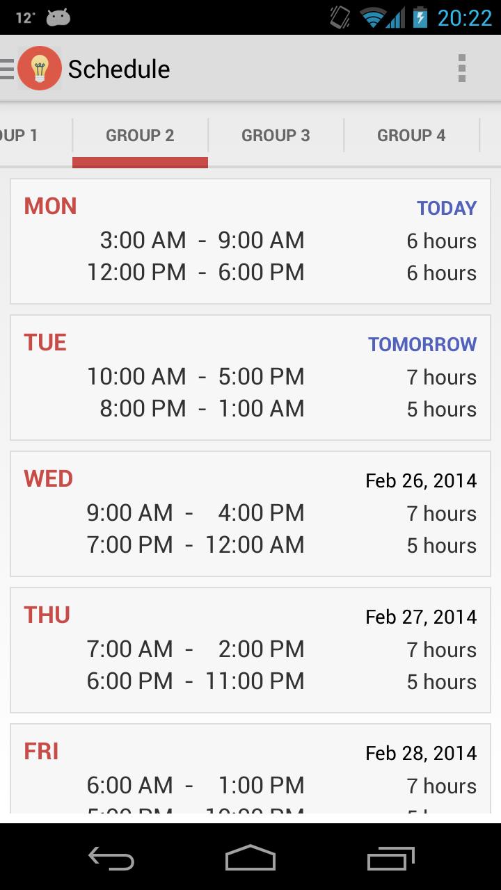 Nepal Load Shedding Schedule