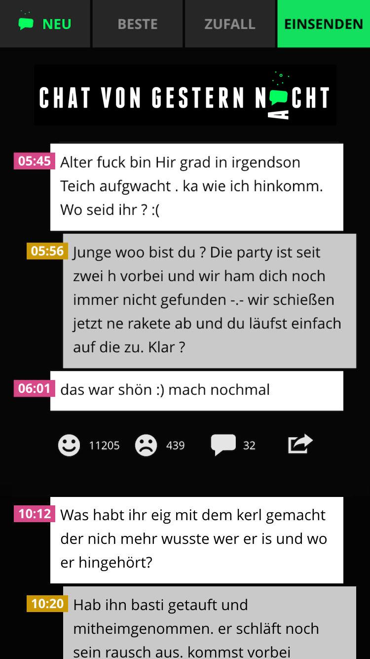 CHAT VON GESTERN NACHT