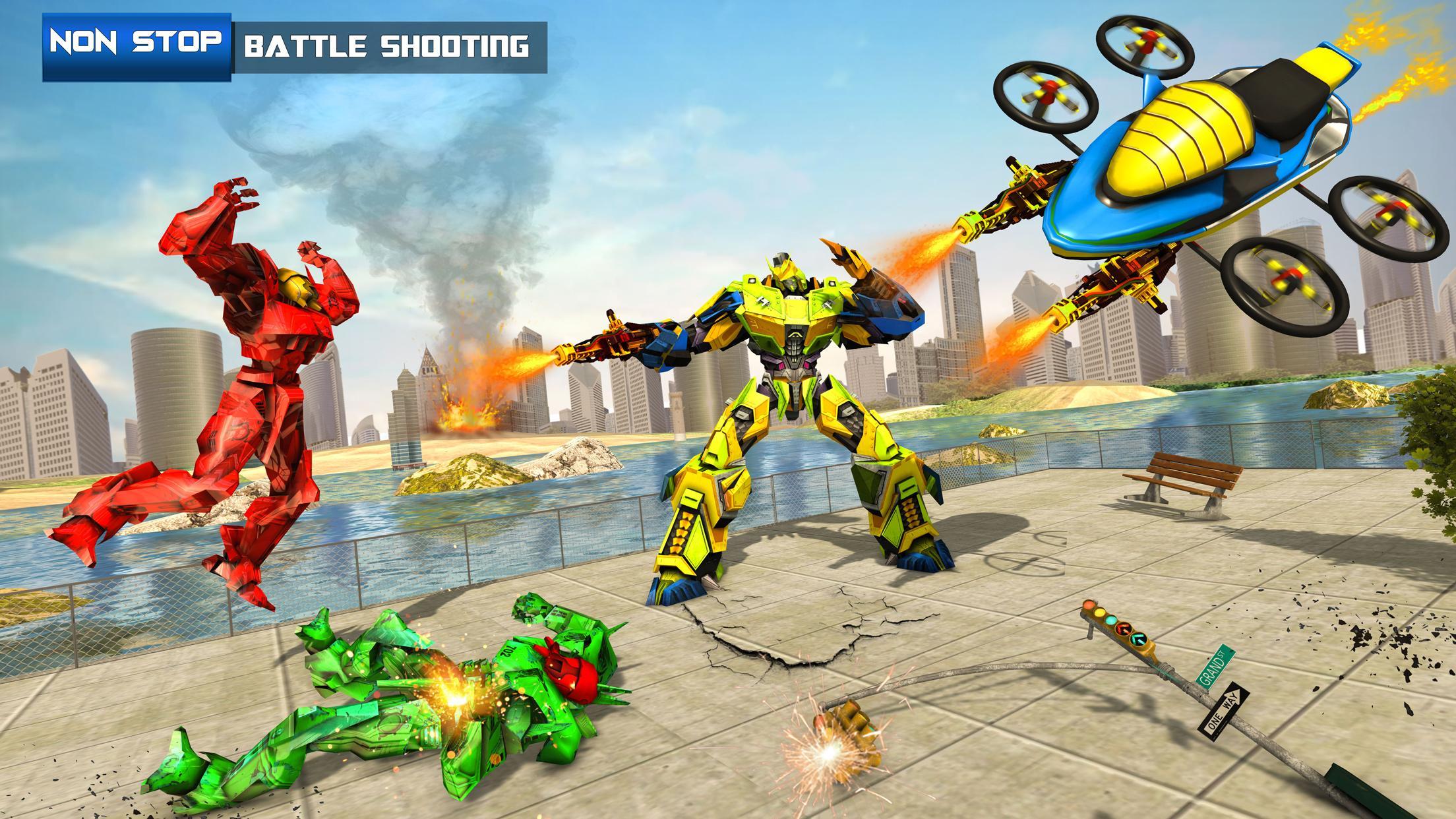 Snake Robot -Jetski Robot Game