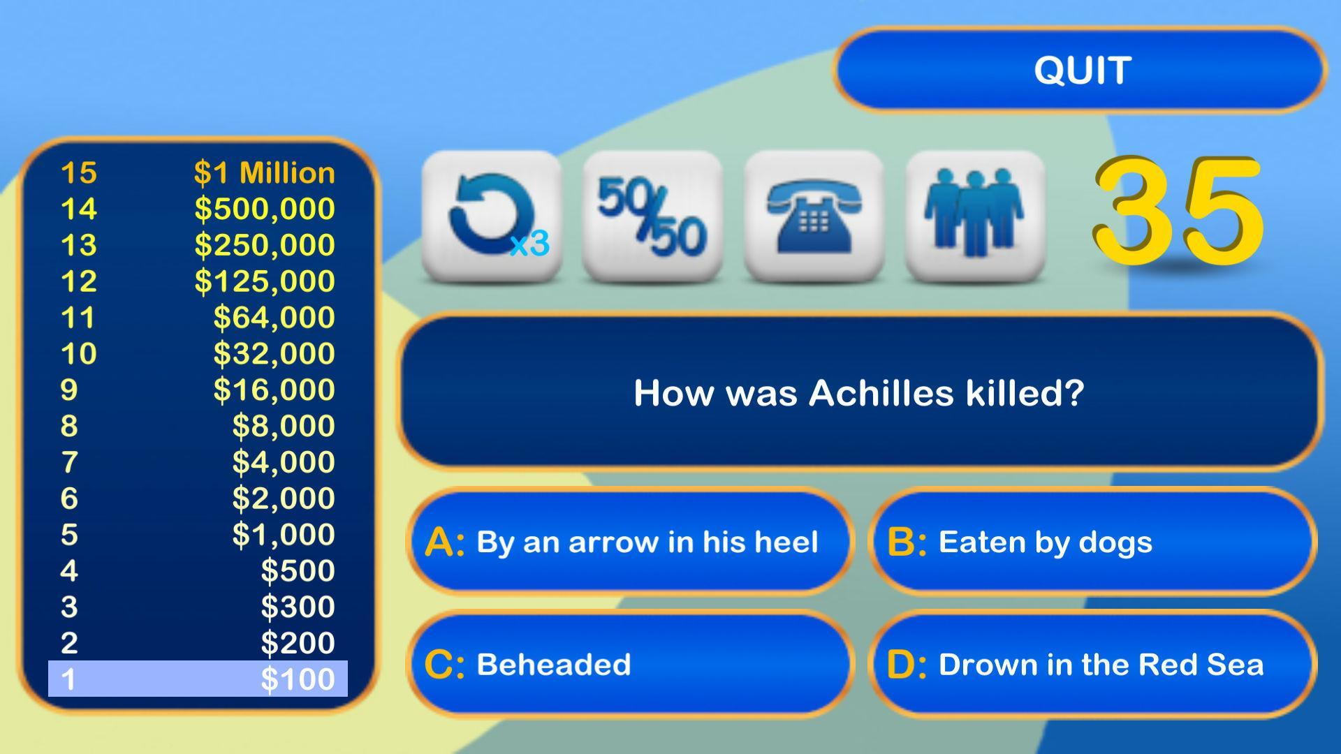 I want to be a Millionaire